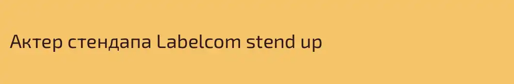 Актер стендапа Labelcom stend up